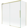 Mexen Rox sprchový záves 2-krídlový posuvný 160 + 70 x 150 cm, transparentný, zlatý - 8C9-160-070-50-00