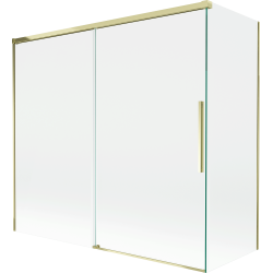 Mexen Rox 2-krídlová posuvná vaňová zástenka 170 + 70 x 150 cm, transparentná, zlatá - 8C9-170-070-50-00