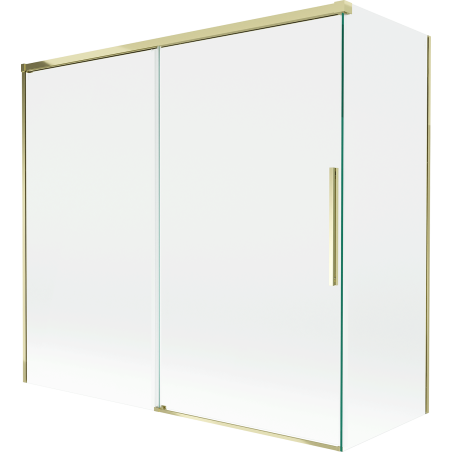 Mexen Rox 2-krídlová posuvná vaňová zástenka 170 + 70 x 150 cm, transparentná, zlatá - 8C9-170-070-50-00