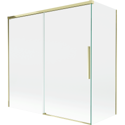 Mexen Rox posuvná vaňová zástena, dvojkrídlová, 160 + 80 x 150 cm, transparentná, zlatá - 8C9-160-080-50-00