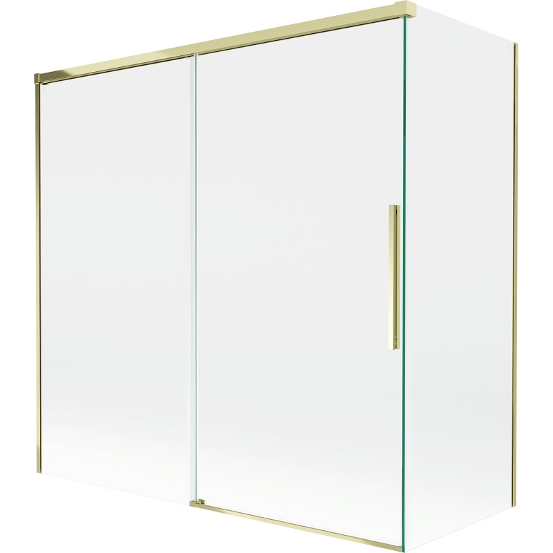 Mexen Rox posuvná vaňová zástena, dvojkrídlová, 160 + 80 x 150 cm, transparentná, zlatá - 8C9-160-080-50-00