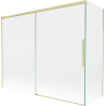 Mexen Rox sprchový záves 2-krídlový posuvný 120 + 70 x 150 cm, transparentný, zlatý kartáčovaný - 8C9-120-070-55-00
