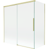 Mexen Rox dvojkrídlová posuvná dvojdielna sprchová zástena 150 + 70 x 150 cm, transparentná, zlatá brúsená - 8C9-150-070-55-00