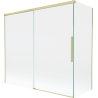 Mexen Rox vaňaová clona 2-krídlová posuvná 170 + 80 x 150 cm, transparentná, zlatá kartáčovaná - 8C9-170-080-55-00