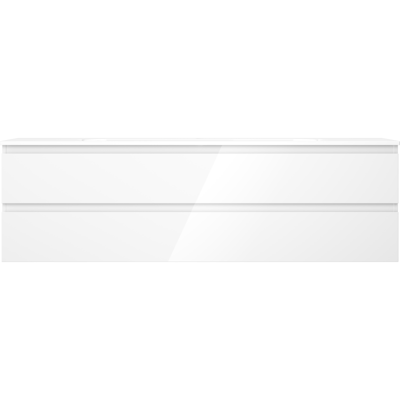 Mexen Orio kúpeľňová skrinka 160 cm s umývadlom Vela, 2 zásuvky, biely lesk - 91A10-16047-2-BFF00-W23M00