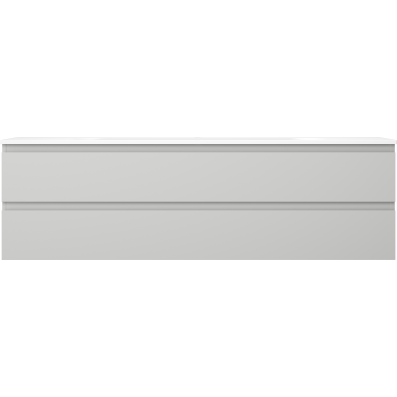 Mexen Orio kúpeľňová skrinka 160 cm s umývadlom Vela, 2 zásuvky, šedá matná/biela matná - 91A10-16047-2-BFF62-W23M01