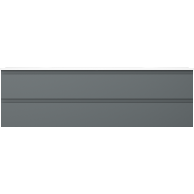 Mexen Orio kúpeľňová skrinka 160 cm s umývadlom Vela, 2 zásuvky, grafit mat/biela mat - 91A10-16047-2-BFF66-W23M01
