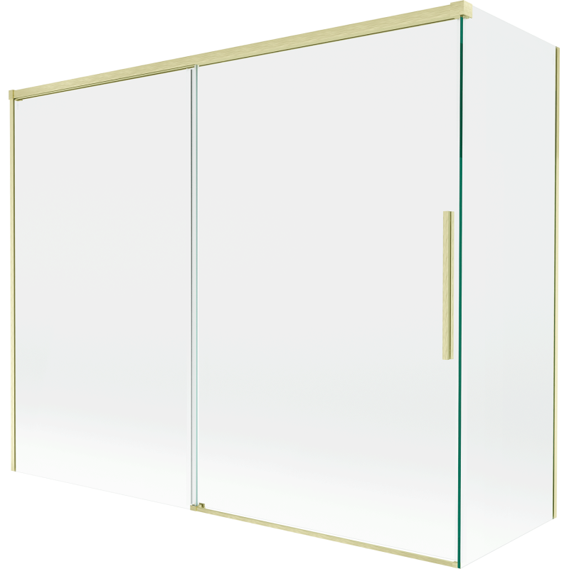 Mexen Rox dvojkrídlové rozťahovacie sprchové dvere 190 + 80 x 150 cm, transparentné, zlatý brúsený - 8C9-190-080-55-00