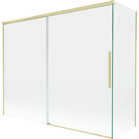 Mexen Rox dvojkrídlové rozťahovacie sprchové dvere 190 + 80 x 150 cm, transparentné, zlatý brúsený - 8C9-190-080-55-00