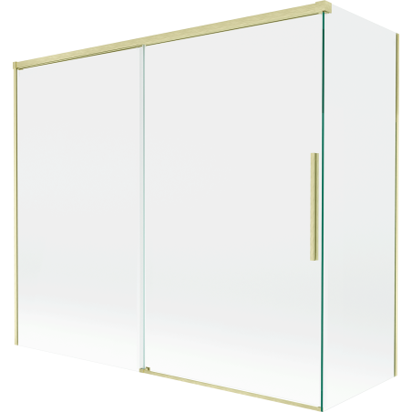 Mexen Rox vaňová zástena 2-krídlová posuvná 180 + 90 x 150 cm, transparentná, zlatá brúsená - 8C9-180-090-55-00