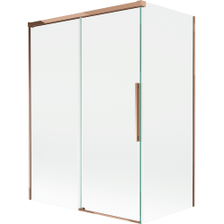 Mexen Rox sprchová zástena 2-krídlová posuvná 120 + 70 x 150 cm, transparentná, ružové zlato - 8C9-120-070-60-00