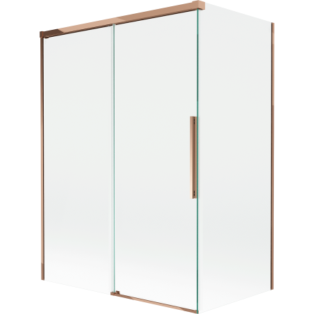 Mexen Rox zástenna na vaňu 2-krídlová posuvná 120 + 70 x 150 cm, transparentná, ružové zlato - 8C9-120-070-60-00
