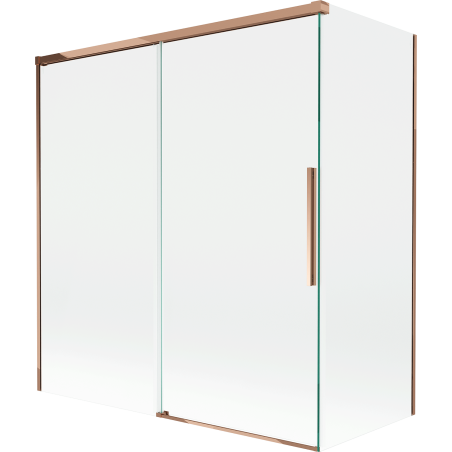 Mexen Rox sprchová zástena 2-krídlové posuvné dvere 150 + 70 x 150 cm, transparentné, ružové zlato - 8C9-150-070-60-00