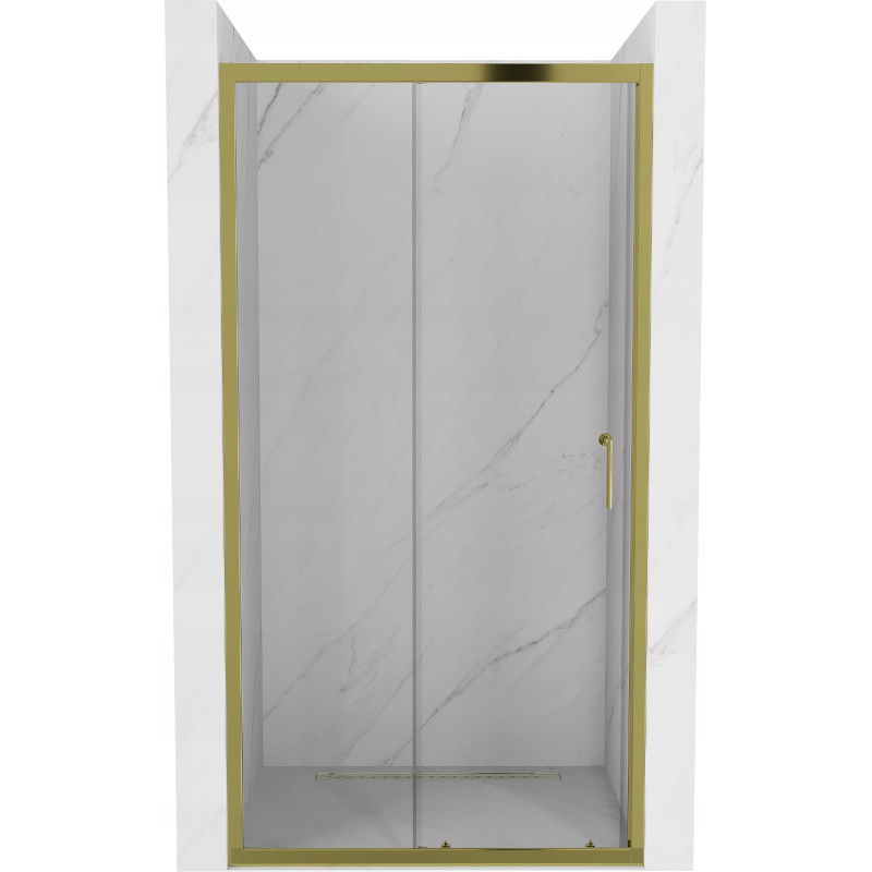 Mexen Apia posuvné sprchové dvere 145 cm, transparentné, zlaté - 845-145-000-50-00