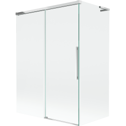 Mexen Rox L paravan na vaňu 2-krídlové posuvné 120 + 70 x 150 cm, transparentné, chróm - 8C9L-120-070-01-00