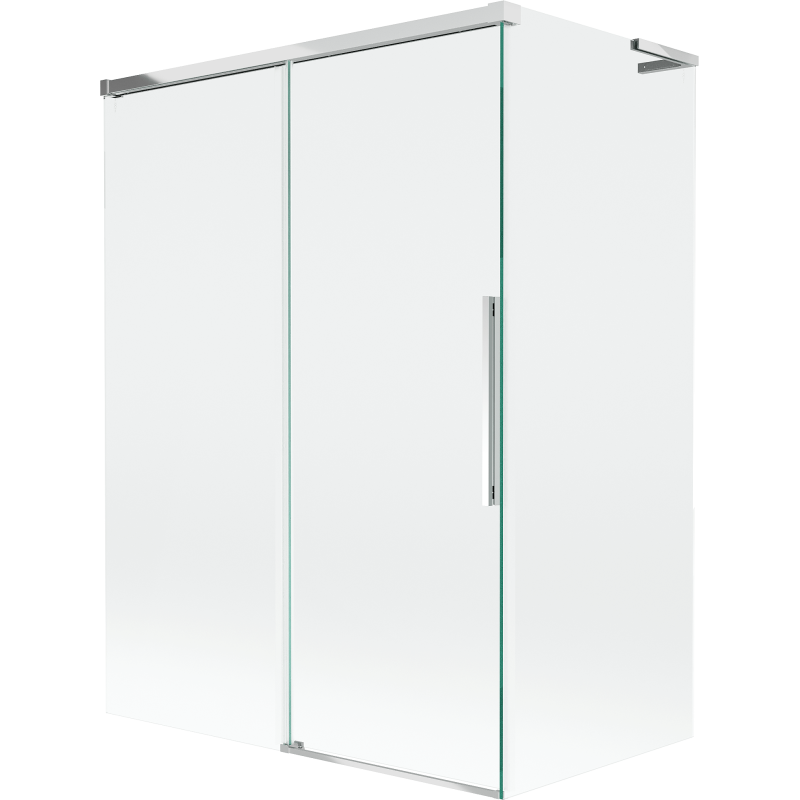 Mexen Rox L vaňová zástenka 2-krídlová posuvná 120 + 70 x 150 cm, transparentná, chróm - 8C9L-120-070-01-00