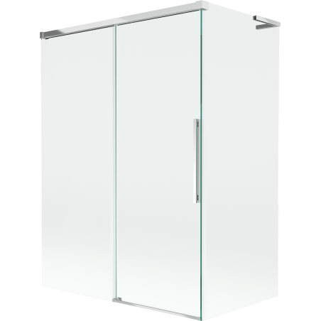 Mexen Rox L vaňová zástenka 2-krídlová posuvná 120 + 70 x 150 cm, transparentná, chróm - 8C9L-120-070-01-00