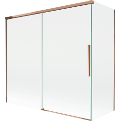 Mexen Rox sprchová stena, dvojdverová, posuvná, 170 + 80 x 150 cm, transparentná, ružové zlato - 8C9-170-080-60-00