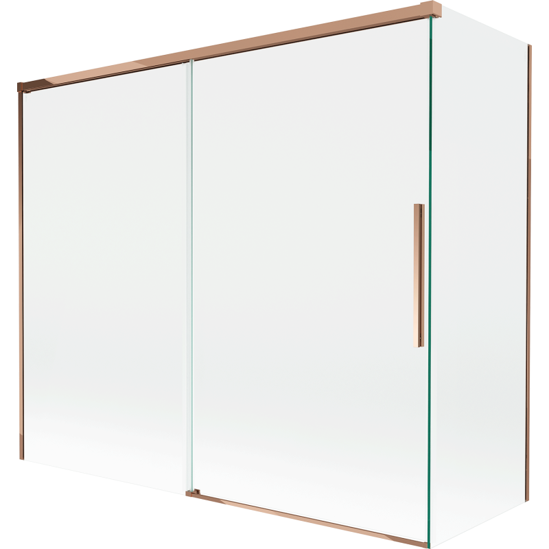 Mexen Rox sprchová zástenna 2-krídlová posuvná 180 + 90 x 150 cm, transparentná, ružové zlato - 8C9-180-090-60-00