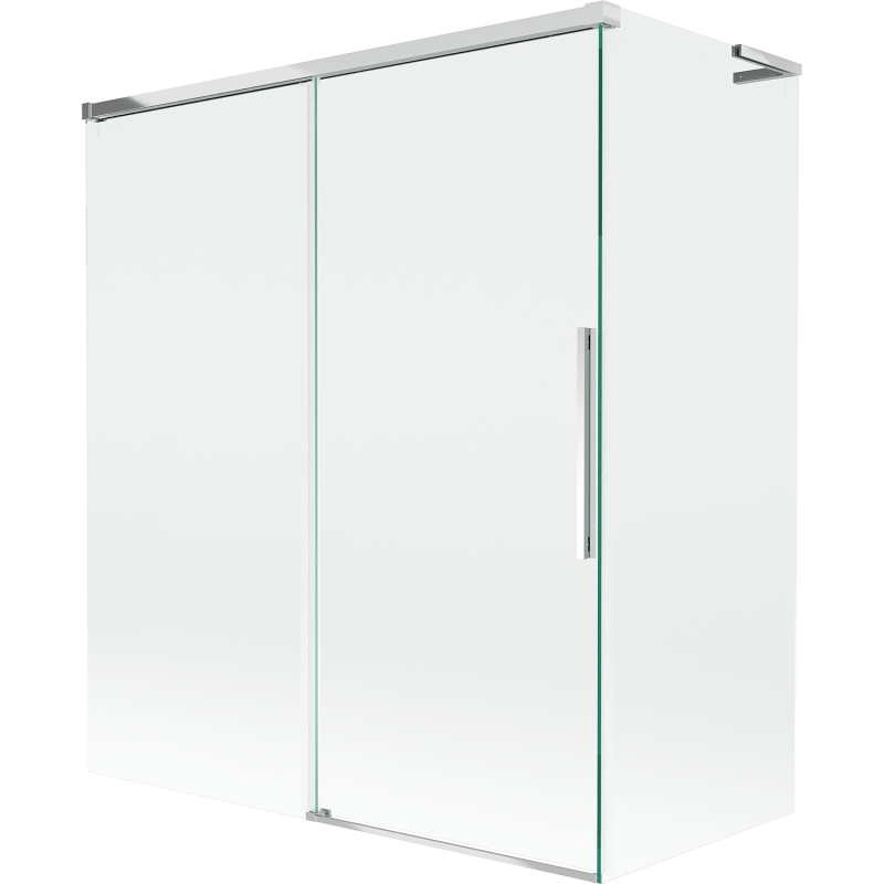 Mexen Rox L vaňová zástenka dvojkrídlová posuvná 140 + 70 x 150 cm, transparentná, chróm - 8C9L-140-070-01-00