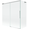 Mexen Rox L vaňová zástenka 2-krídlová rozťahovacia 150 + 70 x 150 cm, transparentná, chróm - 8C9L-150-070-01-00