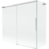 Mexen Rox L vaňová zástenka dvojkrídlová posuvná 170 + 75 x 150 cm, transparentná, chróm - 8C9L-170-075-01-00