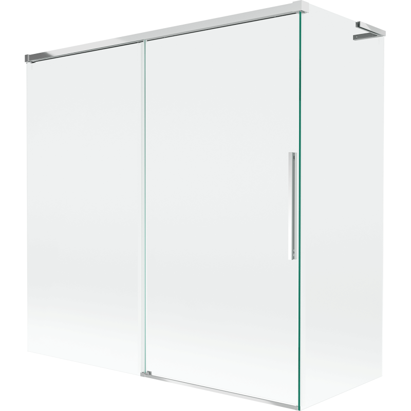 Mexen Rox L vaňová zástena 2-dverová posuvná 160 + 80 x 150 cm, transparentná, chróm - 8C9L-160-080-01-00