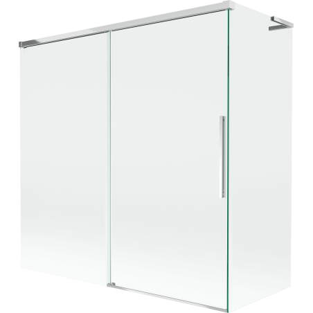 Mexen Rox L vaňová zástena 2-dverová posuvná 160 + 80 x 150 cm, transparentná, chróm - 8C9L-160-080-01-00