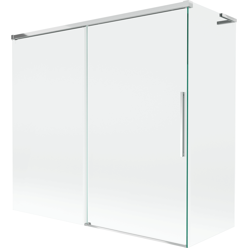 Mexen Rox L vaňová zástena 2-krídlová posuvná 170 + 80 x 150 cm, transparentná, chróm - 8C9L-170-080-01-00