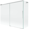 Mexen Rox L vaňový paraván, 2-krídlový posuvný 190 + 80 x 150 cm, transparentný, chróm - 8C9L-190-080-01-00