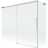 Mexen Rox L vaničkový paraván s 2-panelovým posuvným systémom 180 + 90 x 150 cm, transparentný, chróm - 8C9L-180-090-01-00
