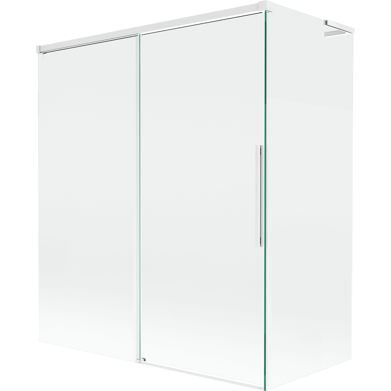 Mexen Rox L vaňová zástena 2-krídlová posuvná 140 + 70 x 150 cm, transparentná, biela - 8C9L-140-070-20-00