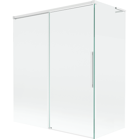 Mexen Rox L vaňová zástena 2-krídlová posuvná 140 + 70 x 150 cm, transparentná, biela - 8C9L-140-070-20-00