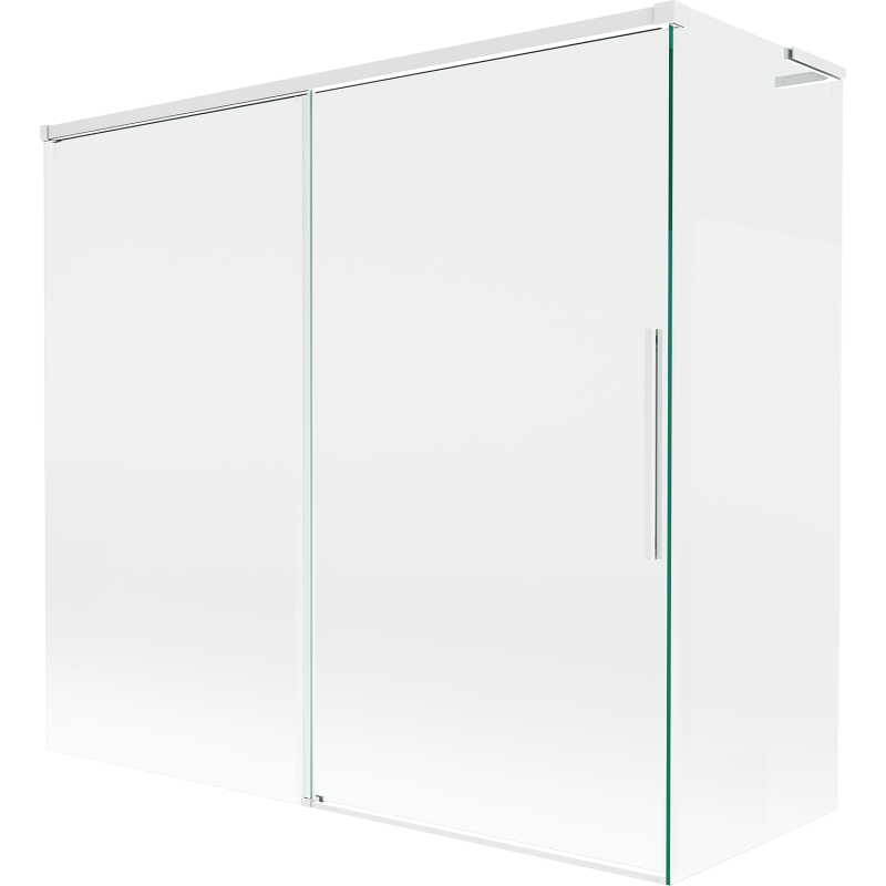Mexen Rox L vaňová zástena 2-dielna posuvná 170 + 80 x 150 cm, transparentná, biela - 8C9L-170-080-20-00