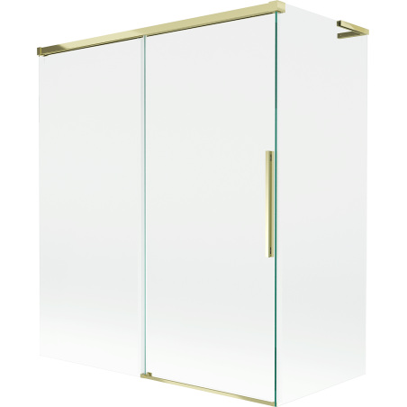 Mexen Rox L vaňová zástena 2-krídlová rozšíriteľná 140 + 70 x 150 cm, transparentná, zlatá - 8C9L-140-070-50-00