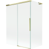 Mexen Rox L vaňová zástenka 2-krídlová zasúvacia 120 + 70 x 150 cm, transparentná, zlatá - 8C9L-120-070-50-00