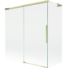 Mexen Rox L vaňová zástenka, 2-krídlová posuvná 150 + 70 x 150 cm, transparentná, zlatá - 8C9L-150-070-50-00
