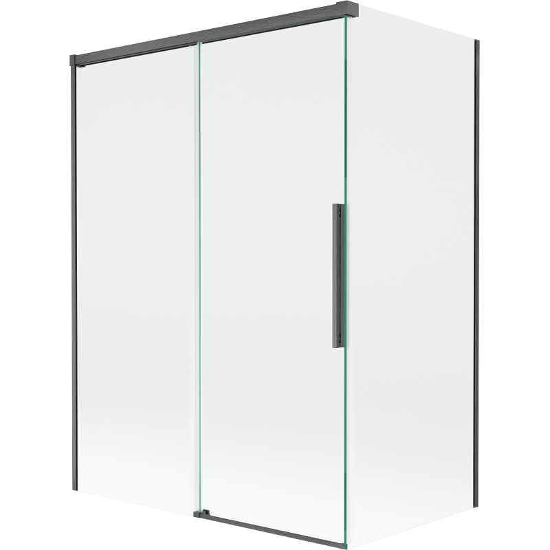 Mexen Rox posuvná vaňová zástena 2-krídlová 120 + 70 x 150 cm, transparentná, brúsená gun gray - 8C9-120-070-66-00