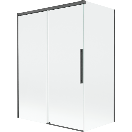 Mexen Rox posuvná vaňová zástena 2-krídlová 120 + 70 x 150 cm, transparentná, brúsená gun gray - 8C9-120-070-66-00