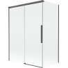 Mexen Rox sprchová zástena dvojkrídlová posuvná 120 + 70 x 150 cm, transparentná, brúsená sivá - 8C9-120-070-66-00