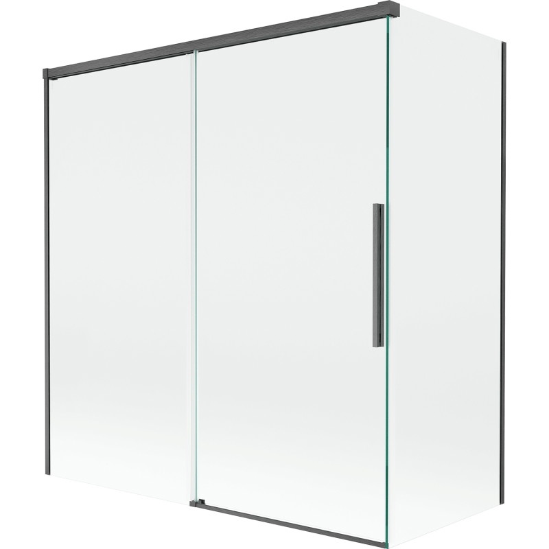 Mexen Rox posuvná vaňová zástena 2-krídlová 150 + 70 x 150 cm, transparentná, brúsená sivá zbraň - 8C9-150-070-66-00