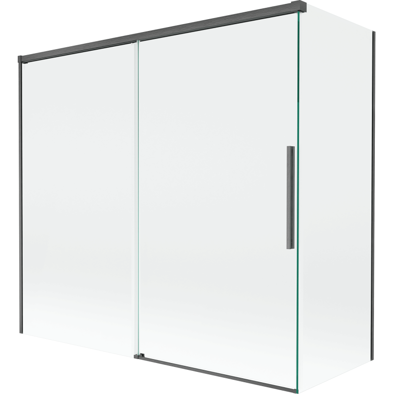 Mexen Rox sprchová zástena 2-krídlová posuvná 170 + 70 x 150 cm, transparentná, brúsený gun gray - 8C9-170-070-66-00