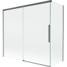 Mexen Rox vaňová zástena 2-krídlová posuvná 170 + 75 x 150 cm, transparentná, kartáčovaná tmavá sivá - 8C9-170-075-66-00