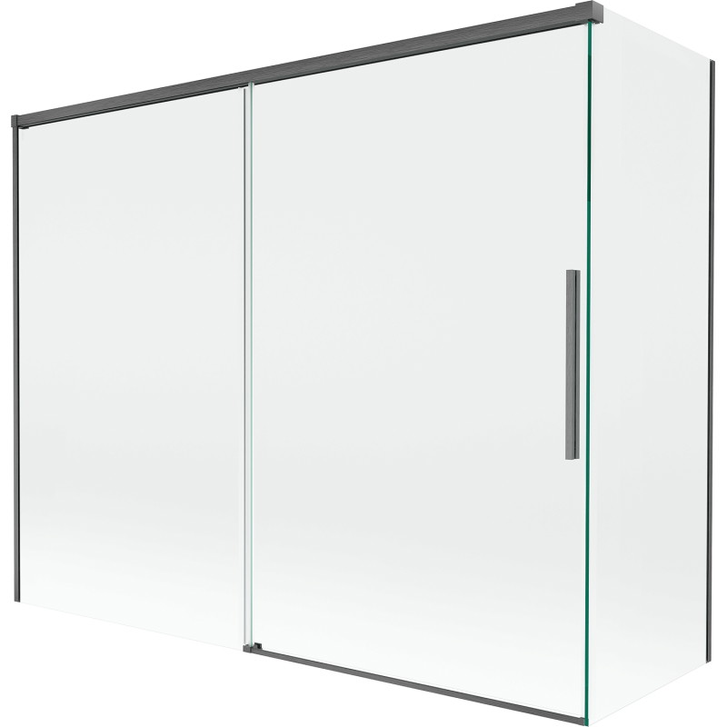 Mexen Rox posuvná dvojdielna vaňová zástena, 190 + 90 x 150 cm, priehľadný, brúsený gun gray - 8C9-190-090-66-00