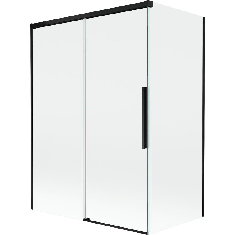 Mexen Rox sprchová zástená 2-krídlová posuvná 120 + 70 x 150 cm, transparentná, čierna - 8C9-120-070-70-00