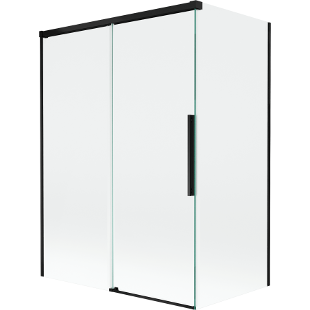 Mexen Rox sprchová zástená 2-krídlová posuvná 120 + 70 x 150 cm, transparentná, čierna - 8C9-120-070-70-00