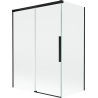 Mexen Rox sprchová zástená 2-krídlová posuvná 120 + 70 x 150 cm, transparentná, čierna - 8C9-120-070-70-00