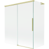 Mexen Rox L vaňová zástena 2-krídlová posuvná 140 + 70 x 150 cm, transparentná, zlatá kefovaná - 8C9L-140-070-55-00