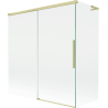 Mexen Rox L dvojkrídlový sklopný vaňový záves 150 + 70 x 150 cm, transparentný, brúsené zlato - 8C9L-150-070-55-00