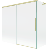 Mexen Rox L paraván na vaňu 2-krídlový zasúvací 170 + 75 x 150 cm, transparentný, zlatý kartáčovaný - 8C9L-170-075-55-00